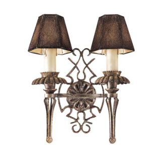  Light Wall Sconce in Tuscan Patina with Optional Shades   N2109 196