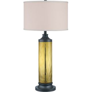 Lite Source Table Lamp in Dark Bronze with Fabric Shade   LS 21628