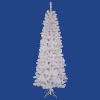 White Salem Pencil Pine 7.5 Artificial Christmas Tree with Clear L