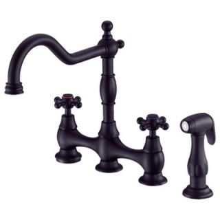 Danze Opulence Two Handle Widespread Bridge Faucet with Spray