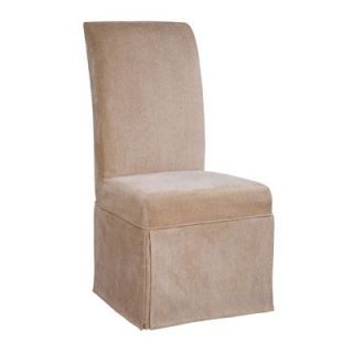 Powell Classic Seating Chenille Skirted Slipcover in Tan