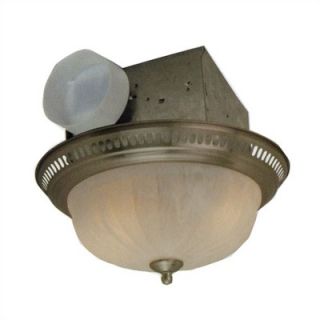 Craftmade Decorative Designer Bath Fan with Light in Stainless Steel