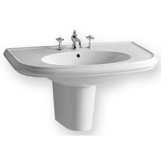 Whitehaus Collection China Wall Mount Large U Shaped Bath Basin with