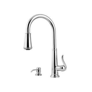Ashfield One Handle Centerset Pull Out Kitchen Faucet with Soap Dis