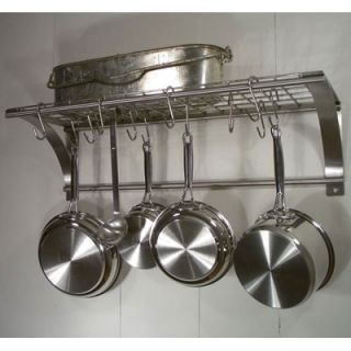 Rainsford & Gale Epicure Stainless Steel Wall Pot Rack Set