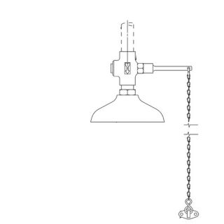 Lifesaver Vertical Overhead Shower Supply with Self Closing Valve,