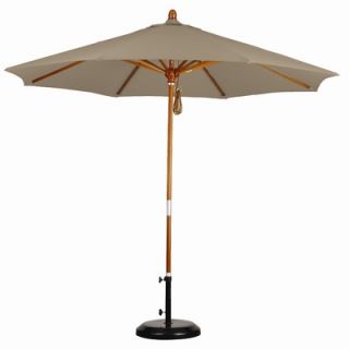 California Umbrella 9 Wood Market Umbrella