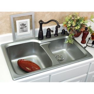 Optimum Matunuck 60/40 Double Bowl Self Rimming Kitchen Sink