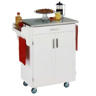 Home Styles Kitchen Cart with Stainless Steel Top   9001 0042