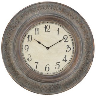 Uttermost Barn Wood Clock in Distressed Aged Ivory