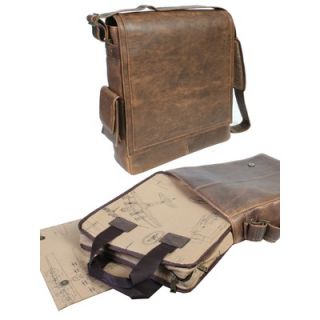 Scully Distressed Leather Laptop Messenger Bag in Brown   608 10 29