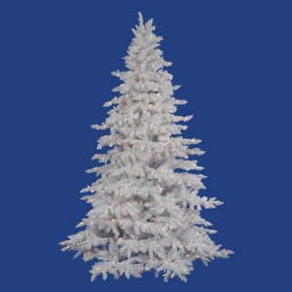 Vickerman Flocked Alaskan 4.5 Artificial Christmas Tree with Clear