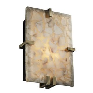 Justice Design Group Alabaster Rocks Clips Two Light Wall Sconce