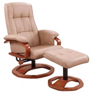 ComfortChair 824 Series Faux Leather Ergonomic Recliner and Ottoman