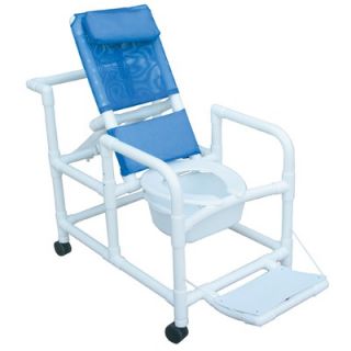 MJM International Echo Reclining Shower Chair with Footrest   Set of