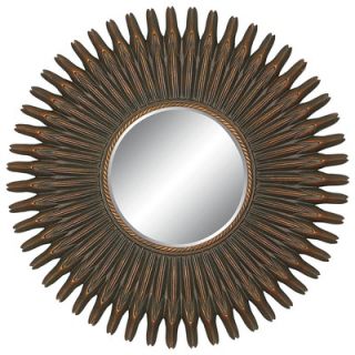 Imagination Mirrors Coronet Round Wall Mirror in Crackled Gold