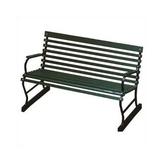 Traditional Wood and Metal Garden Bench