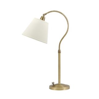 House of Troy Hyde Park Table Lamp in Weathered Brass with Off White