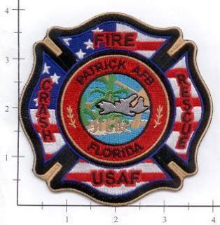 Florida FL Patrick Air Force Base Fire Dept Patch V3 CFR USAF