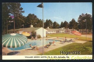 Village Green Motel Sylvania Georgia Postcard
