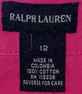 Ralph Lauren Girls Hot Pink Shorts w Belt Size 10