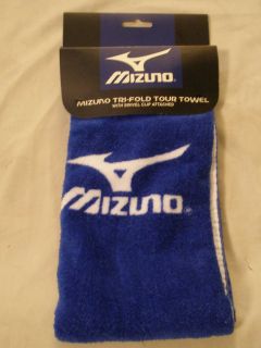 Mizuno Tri Fold Clip Towel Golf Blue Runbird New