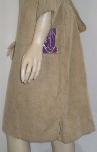 Curations with Stefani Greenfield Sz XL Beige V Neck Suede Like Dress