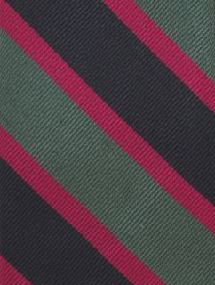 Joseph de V Keefe Haverford PA 1960s Vintage Striped Silk Repp Tie