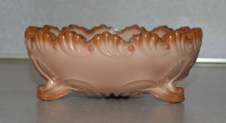 Greentown Glass Bowl Chocolate Colored