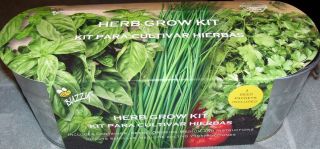 NEW Herb Garden Grow Kit Sweet Basil Chives Parsley Window Kitchen