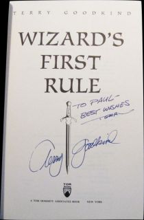 Terry Goodkind Wizards First Rule Signed 1st Edition