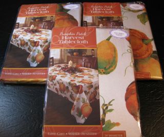 Pumpkin Patch  Harvest Cloth Tablecloth Assorted Sizes New for Fall