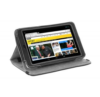 Google Nexus 7 Tablet Black Nappa Leather Version Stand Cover Case