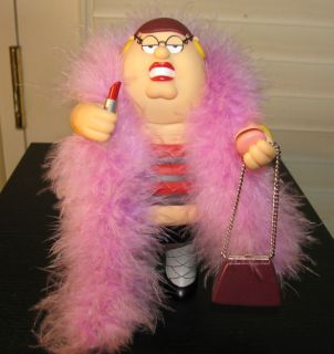 Peter Griffin Family Guy Tube Top Drag Figurine Doll w/Purse & Feather