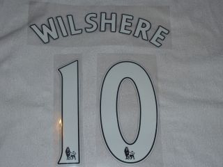 WILSHERE #10 Arsenal Football Club Player Size Name Set For Shirt