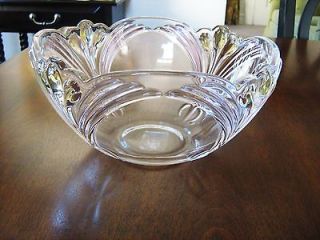 Walther Glass Collecti on Liebenstern Centerpiece Bowl Clear Yel low