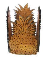 Hawaiian Design Bamboo Candle Holder Pineapple 7