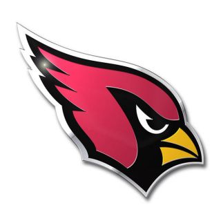 Arizona Cardinals 3D COLOR Chrome Auto Emblem Home Decal NFL Football