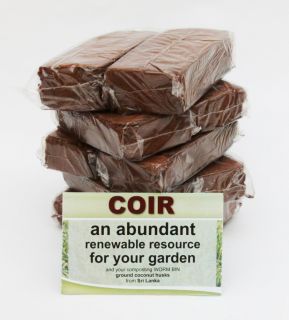 10 x 250g Bricks of Coconut Coco Coir Soil Amendment Growing Media