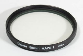 Canon 58mm Haze 1 Filter, for Canon Lenses, made in USA, no scratch on