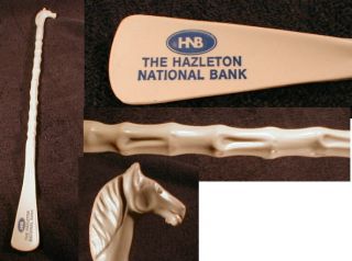  Plastic Advertising Back Scratcher / Shoe Horn Hazleton PA NatL Bank