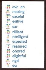 Acrostic Poetry Birthday Cards for Friends and Family