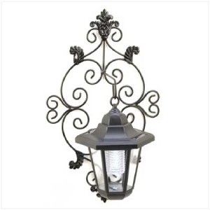 French Chic Outdoor Solar Garden Wall Lantern Sconce