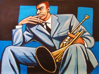 lee morgan painting jazz trumpet blue note cooker japan time
