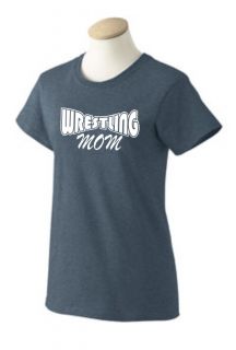 Ladies Wrestling Mom Pride T Shirt Cute Fun Sports Fan Mothers Day
