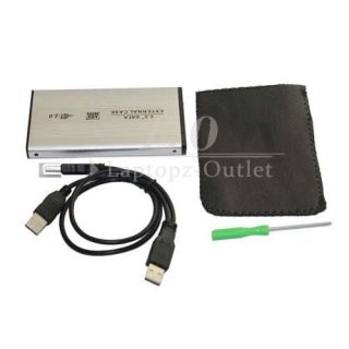  USB 2 0 External SATA 2 5 HDD Hard Drive Enclosure Case Silver