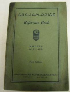 Graham Paige 1928 Models 619 629 Original Owner Manual