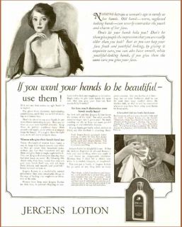 have beautiful hands 1923 andrew jergens lotion ad