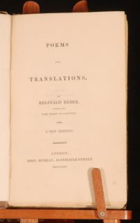 1829 Poems and Translations Heber Church of England