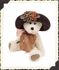 Boyds Plush Miss Hedda Bearimore Fall LG Hat Bear
